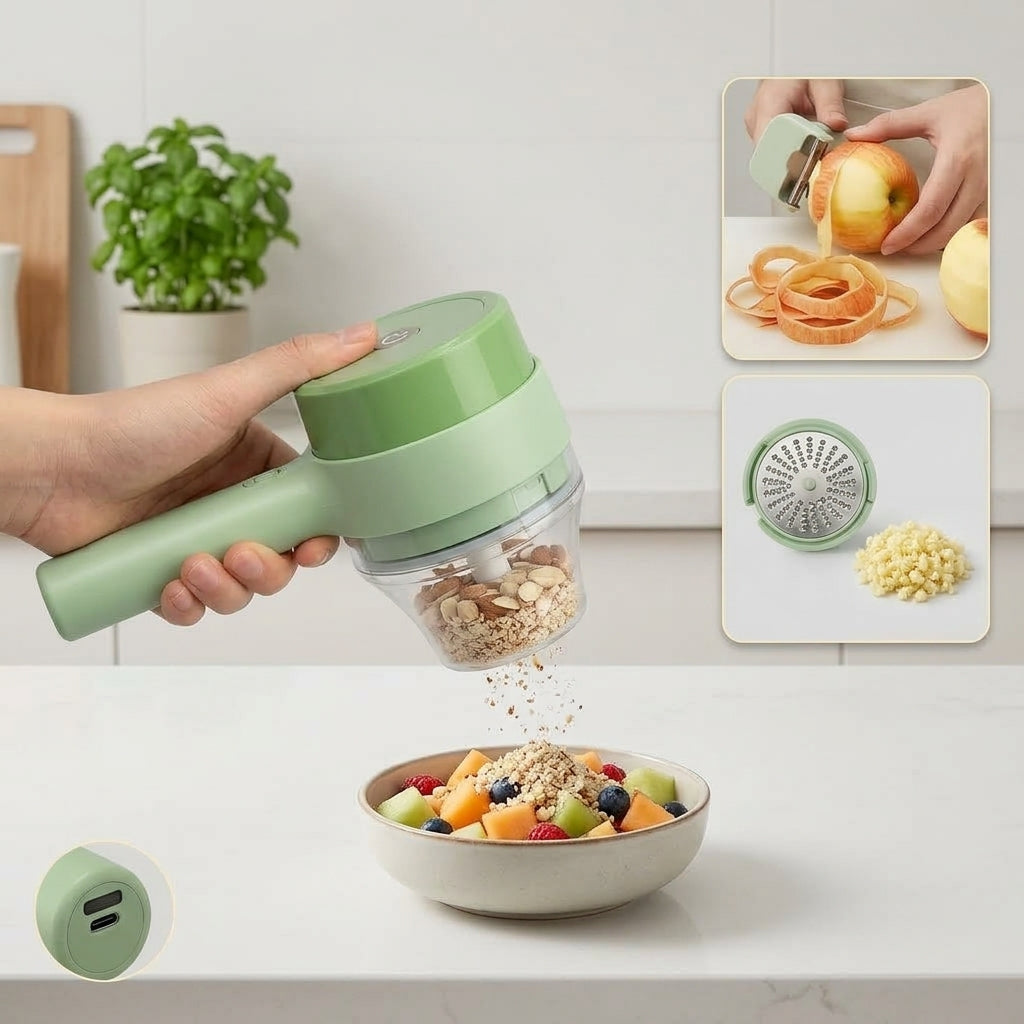 4-in-1 Rechargeable Electric Kitchen Chopper